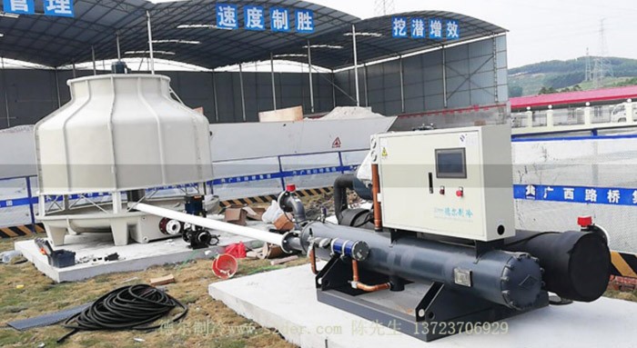 德爾製(zhì)冷冷水機用於混凝土冷卻